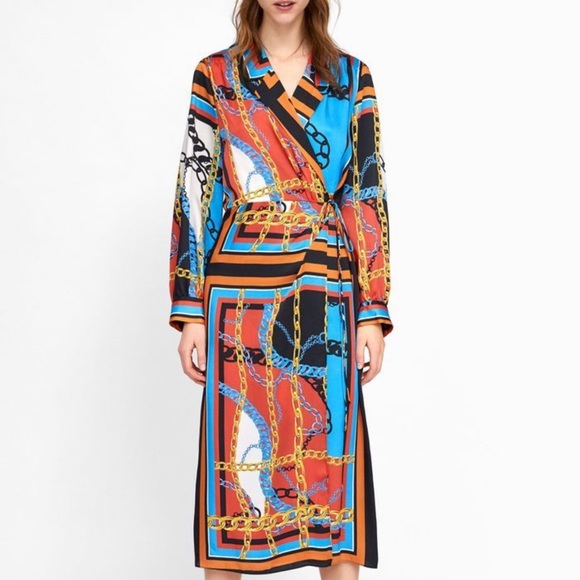 Zara Long dress feels like silk Like new never worn - Picture 2 of 5